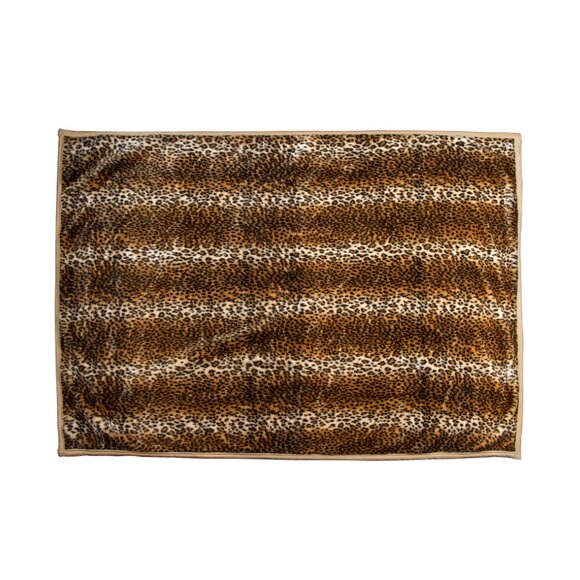 Luxe Home Decor Classic Faux Fur Throw | 1-Piece | Leopard | 50"x70" - Picture 1 of 4